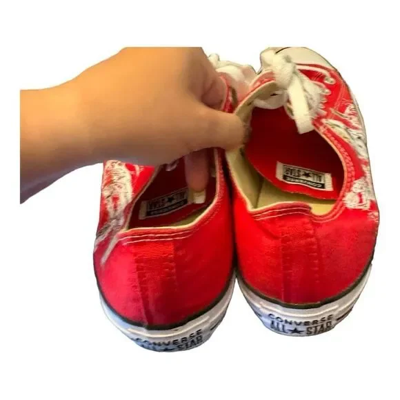 Dennis Rodman 91’ “All Out" Converse shoes red men’s size 15 women’s size 17 - Picture 6 of 11